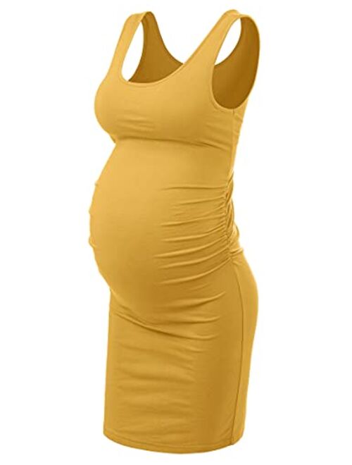 KIM S Women's Maternity Casual Dresses S-XXL, Sleeveless Bodycon Dress