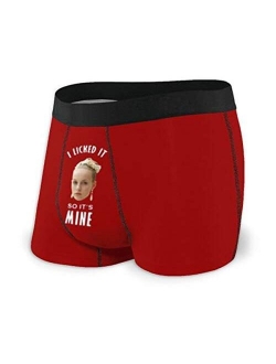 Personalized Men Boxer Briefs with Face Print Face on Underwear Custom Valentine's Day Funny Boxer Shorts