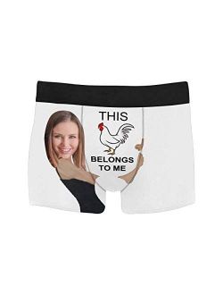 Custom Face Boxer Briefs This Belongs to Me Underwear Shorts for Men XS-XXXXXL