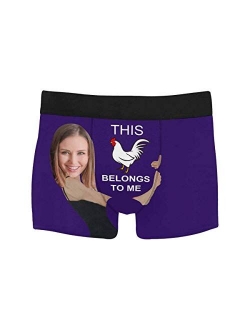 Custom Face Boxer Briefs This Belongs to Me Underwear Shorts for Men XS-XXXXXL