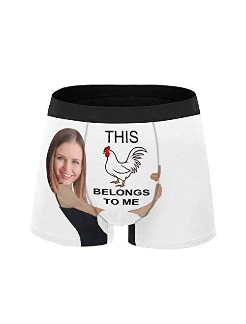 Custom Face Boxer Briefs This Belongs to Me Underwear Shorts for Men XS-XXXXXL