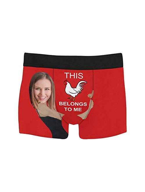 Custom Face Boxer Briefs This Belongs to Me Underwear Shorts for Men XS-XXXXXL