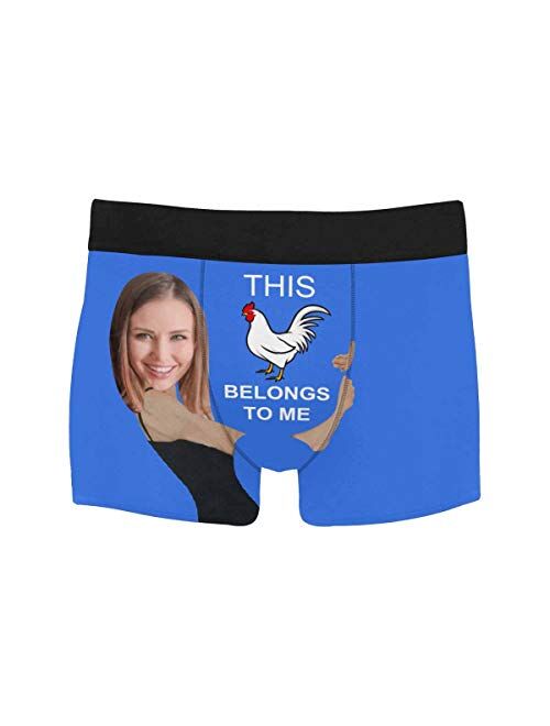 Custom Face Boxer Briefs This Belongs to Me Underwear Shorts for Men XS-XXXXXL