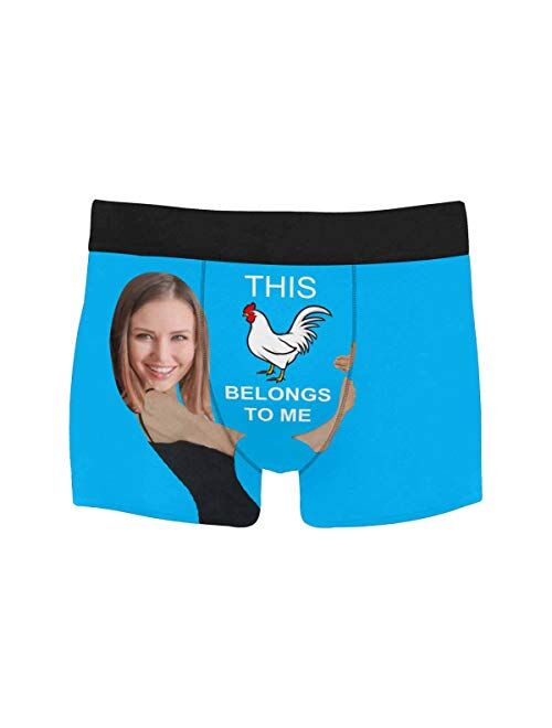 Custom Face Boxer Briefs This Belongs to Me Underwear Shorts for Men XS-XXXXXL