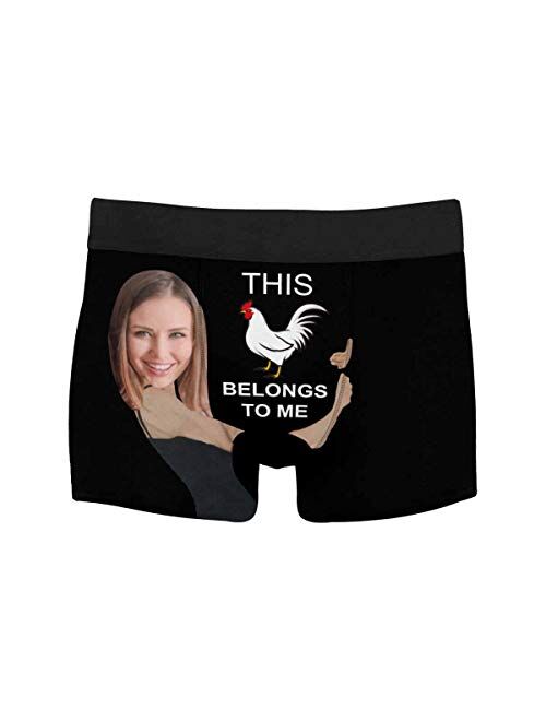 Custom Face Boxer Briefs This Belongs to Me Underwear Shorts for Men XS-XXXXXL