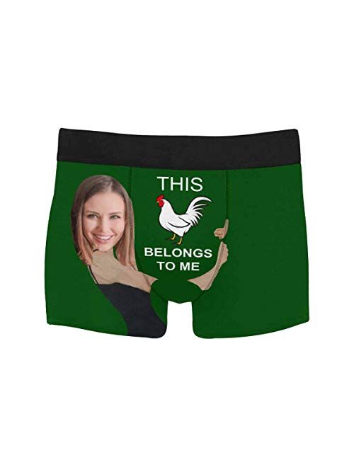 Custom Face Boxer Briefs This Belongs to Me Underwear Shorts for Men XS-XXXXXL