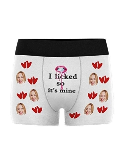 Custom Face Men's Boxer Briefs Underwear Shorts Underpants with Photo Discover a Secret