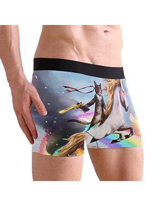 Mens Breathable Boxer Briefs Male Classic Fit Underwear S M L XL