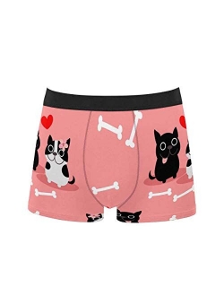 InterestPrint Men's All Over Print Boxer Briefs Breathable Underwear Cute Elephants