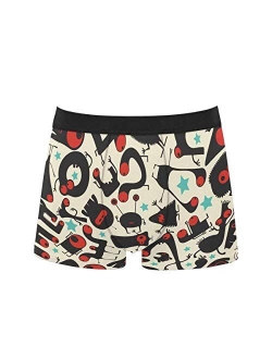 InterestPrint Men's All Over Print Boxer Briefs Breathable Underwear Cute Elephants