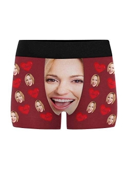 Custom Face Men's Boxer Briefs Underwear Shorts Underpants with Photo Funny Hug