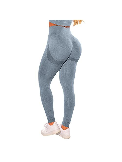 YVYVLOLO Women High Waist Workout Gym Butt Lift Seamless Leggings Yoga Pants Tights