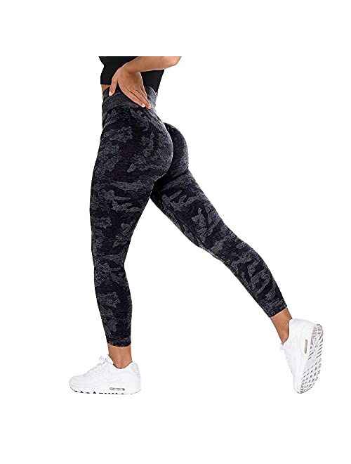 YVYVLOLO Women High Waist Workout Gym Butt Lift Seamless Leggings Yoga Pants Tights