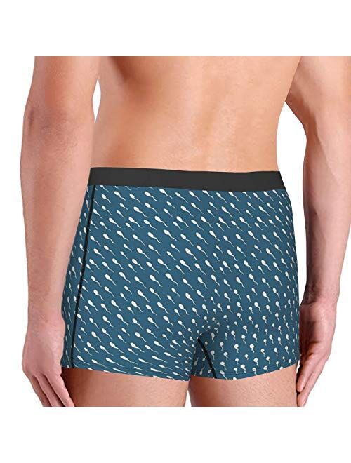 Buy Antkondnm Swimming Sperm Funny Boxer Briefs Print Underwear for Men ...