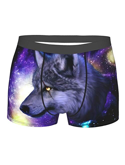 Antkondnm Wolves Funny Boxer Briefs Print Underwear for Men Custom