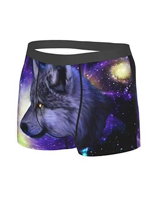 Antkondnm Wolves Funny Boxer Briefs Print Underwear for Men Custom