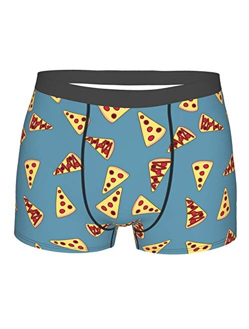 Antkondnm Pizza Servings Funny Boxer Briefs Print Underwear for Men Custom