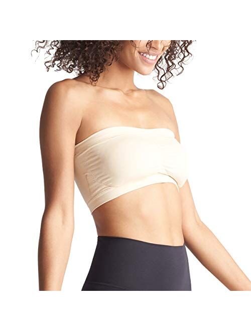 Yummie Nylon Seamless Bandeau Bra w/ Removable Pads