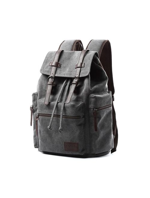 Buy Canvas Backpack Men's 15 Inch Laptop Backpack Multifunction Unisex ...
