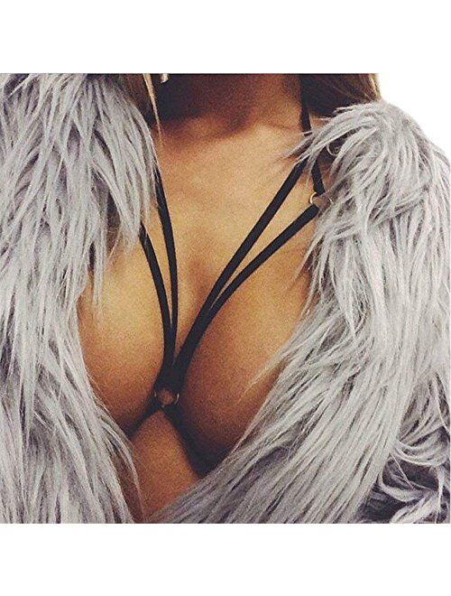 ADRAMATA Sexy Lingerie for Women Cage Bra Harness Cupless Strappy Bralette Plus Size 4 Pcs …