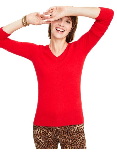 Charter Club V-Neck Cashmere Sweater, In Regular and Petites, Created for Macy's