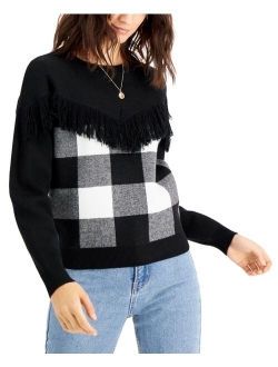 Buffalo Check Sweater, Created for Macy's