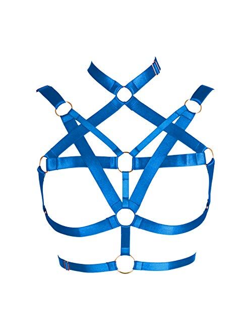 Women's Body Harness Bra Punk Gothic Sleeveless Belt cage Festival Rave Photography Dance Apparel