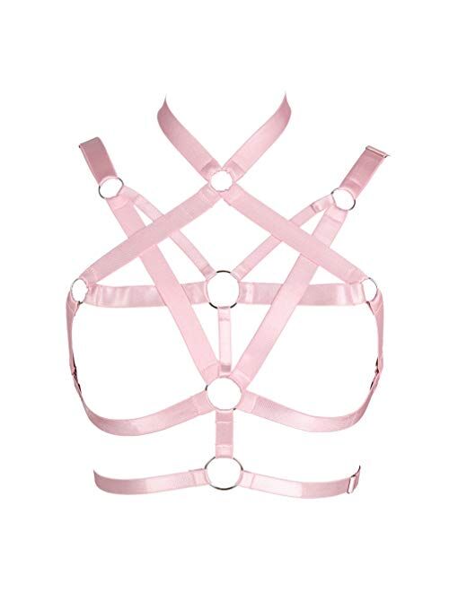 Women's Body Harness Bra Punk Gothic Sleeveless Belt cage Festival Rave Photography Dance Apparel