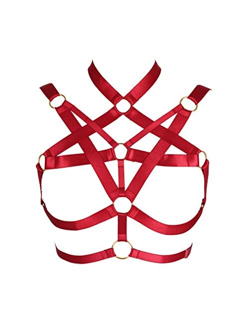 Women's Body Harness Bra Punk Gothic Sleeveless Belt cage Festival Rave Photography Dance Apparel