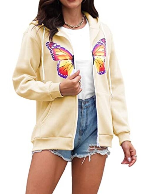 YOCUR Womens Tie Dye Hoodie Teen Girls Cute Ombre Sweatshirt Casual Loose Trendy Pullover Tops