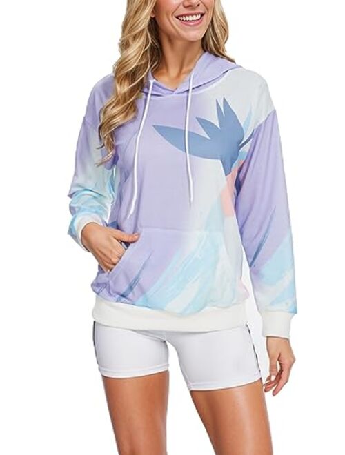 YOCUR Womens Tie Dye Hoodie Teen Girls Cute Ombre Sweatshirt Casual Loose Trendy Pullover Tops