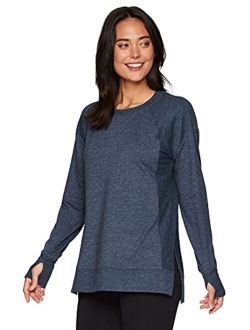 Active Women's Fashion Athleisure Long Sleeve French Terry Lightweight Pullover Sweatshirt