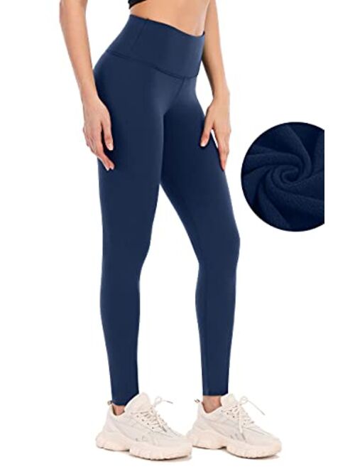 ATTRACO Fleece Lined Leggings Women Winter Thermal Insulated Leggings High Waist Workout Yoga Pants with Pockets