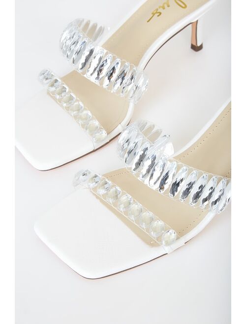 Lulus Jazelle White High Heel Sandals