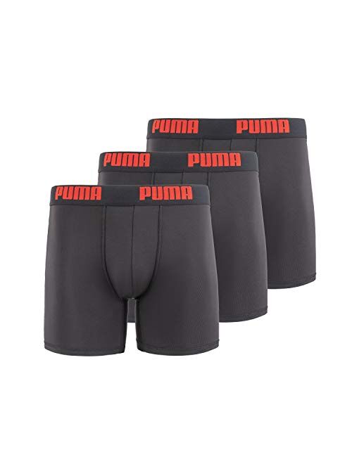 PUMA Men's 3 Pack Performance Boxer Briefs