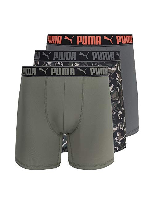 PUMA Men's 3 Pack Performance Boxer Briefs