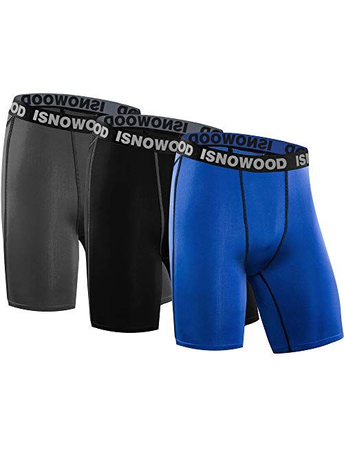 isnowood Compression Shorts for Men Spandex Running Workout Athletic Underwear