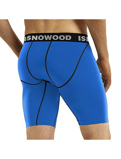 isnowood Compression Shorts for Men Spandex Running Workout Athletic Underwear