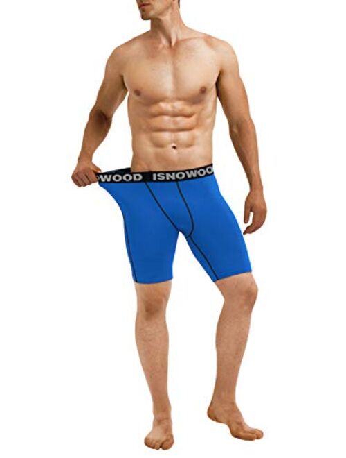 isnowood Compression Shorts for Men Spandex Running Workout Athletic Underwear