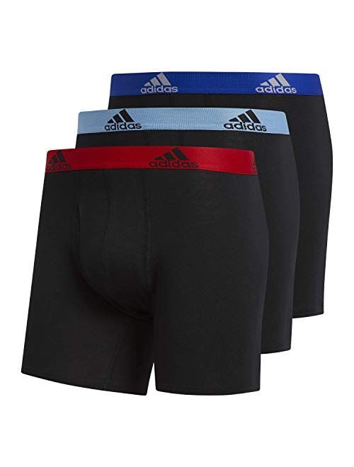 adidas Men's Stretch Cotton Boxer Brief Underwear (3-Pack)