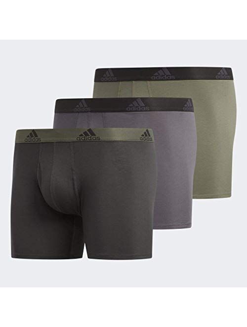 adidas Men's Stretch Cotton Boxer Brief Underwear (3-Pack)