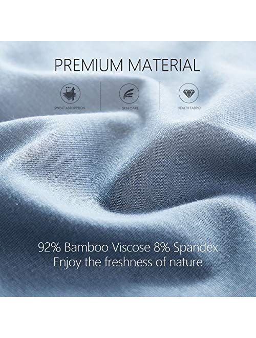 BAMBOO COOL Men’s Underwear boxer briefs Soft Comfortable Bamboo Viscose Underwear Trunks (4 Pack)