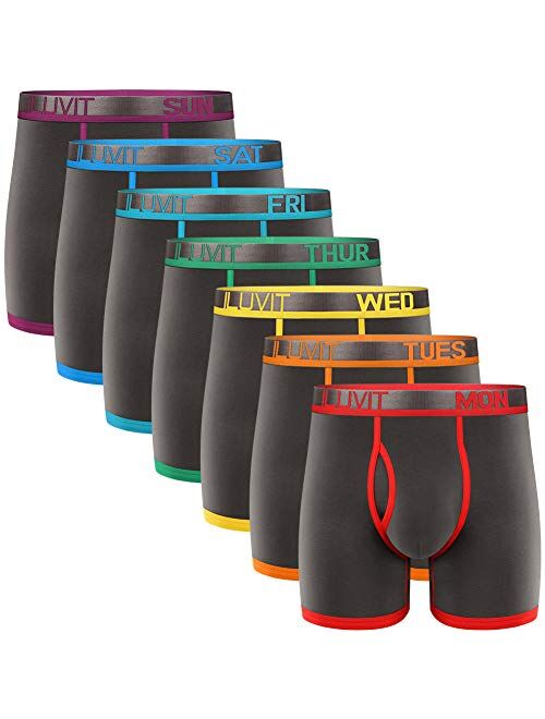 ILUVIT Boxer Briefs Mens Underwear Men Pack Soft Cotton Open Fly Underwear