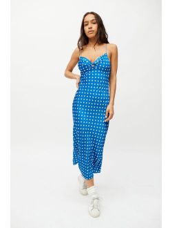 Kiss The Sky Polka Dot Twist Midi Dress