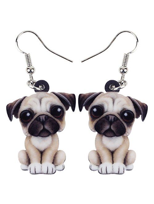 DOWAY Acrylic Siberian Husky/Chihuahua/Beagle/Dachshund/Yorkshire Terrier/Pug Dog Earrings Dangle Drop Fashion Pet Jewelry for Women Girls Kids Charm Gift