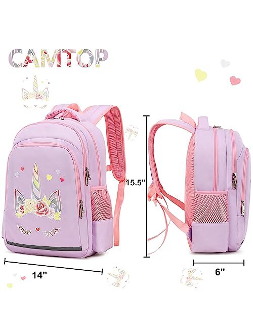 Buy CAMTOP Backpack for Kids Girls School Backpack with Lunch Box ...