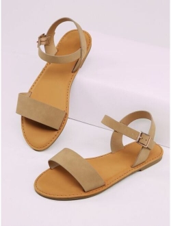 Cow Print Faux Suede Ankle Strap Sandals