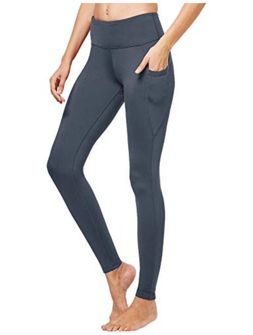 FitsT4 Women's High Waisted Fleece Lined Thermal Legging Tights Winter Yoga Pants with Pockets