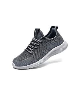 Lamincoa Men's Tennis Sneakers Slip On Lightweight Athletic Fashion Casual Breathable Shoes for Walking Running Gym Jogging Fitness