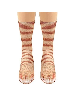 Funny Animal Paw Socks Gag Gifts for White Elephant Gift Exchange